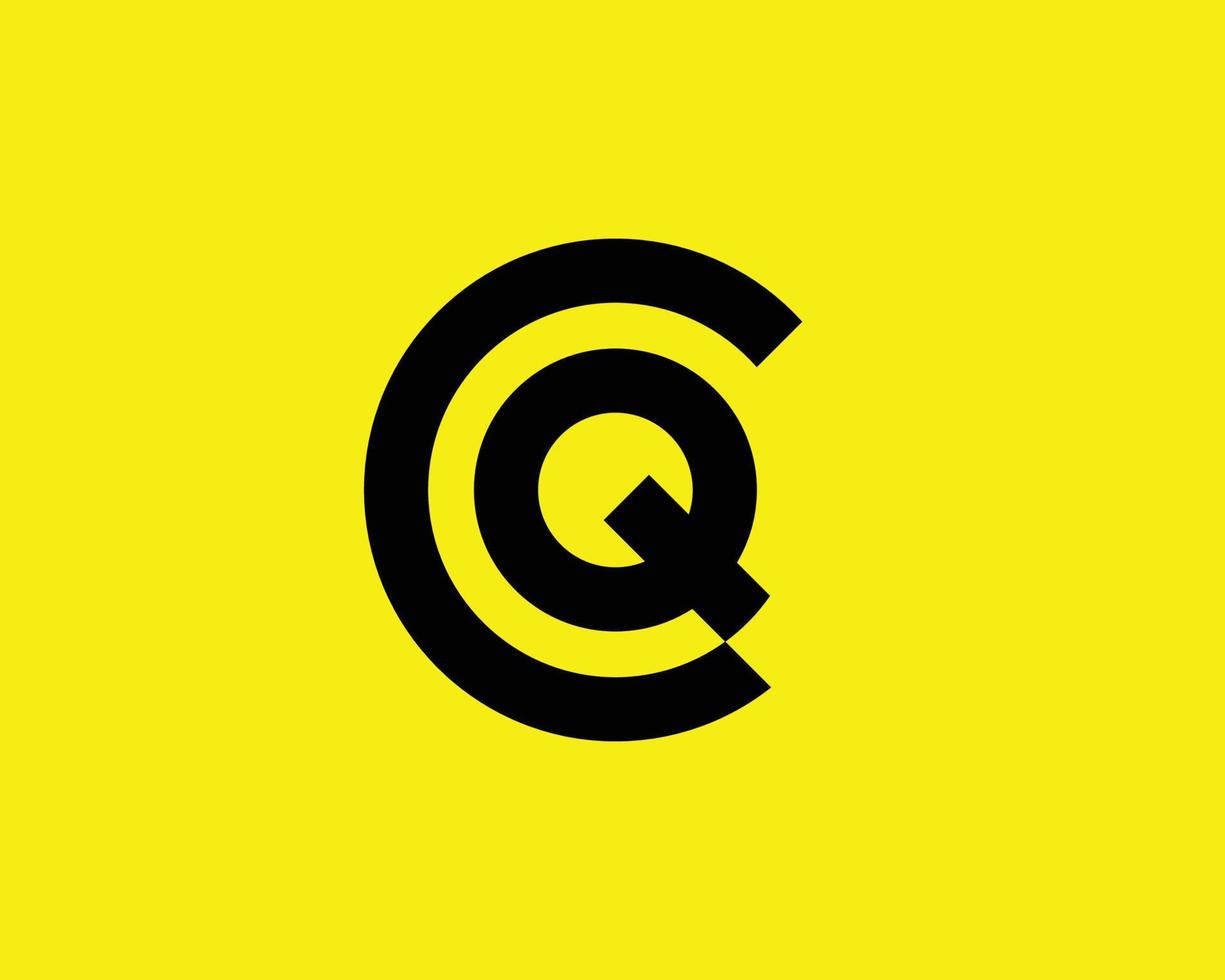 modelo de vetor de design de logotipo cq qc