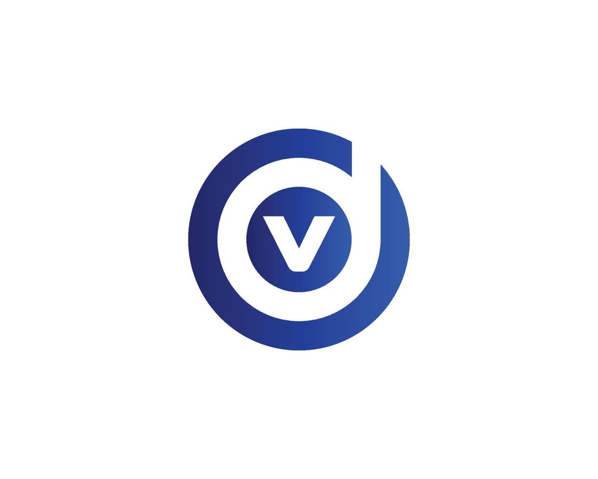 modelo de vetor de design de logotipo dv vd