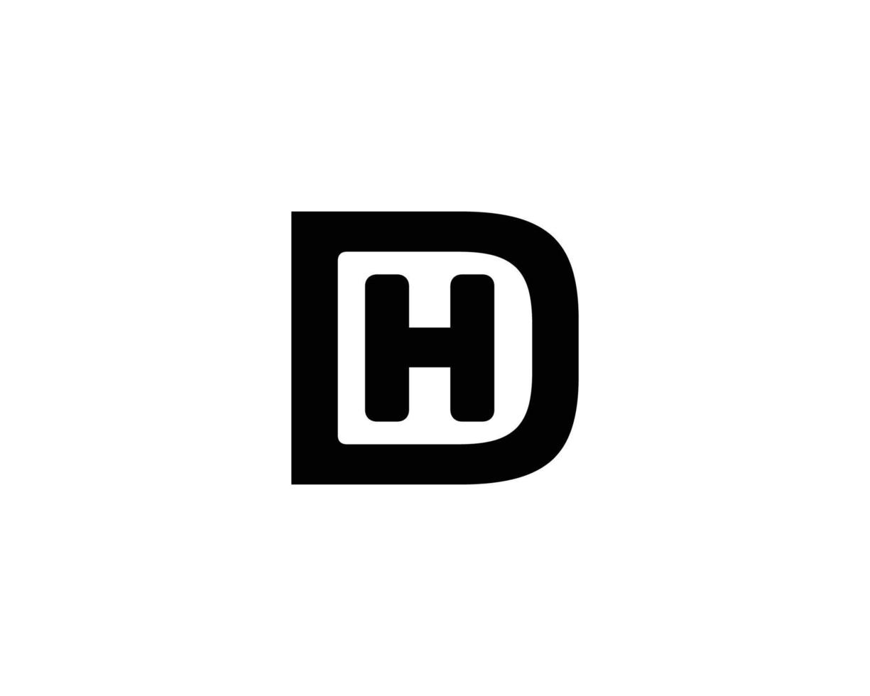 modelo de vetor de design de logotipo dh hd