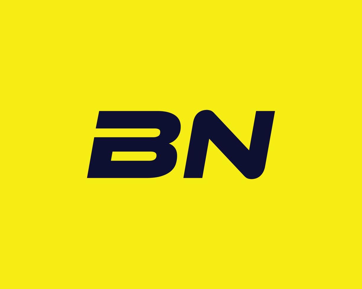modelo de vetor de design de logotipo bn nb