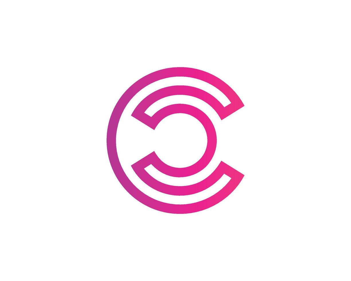 modelo de vetor de design de logotipo cc