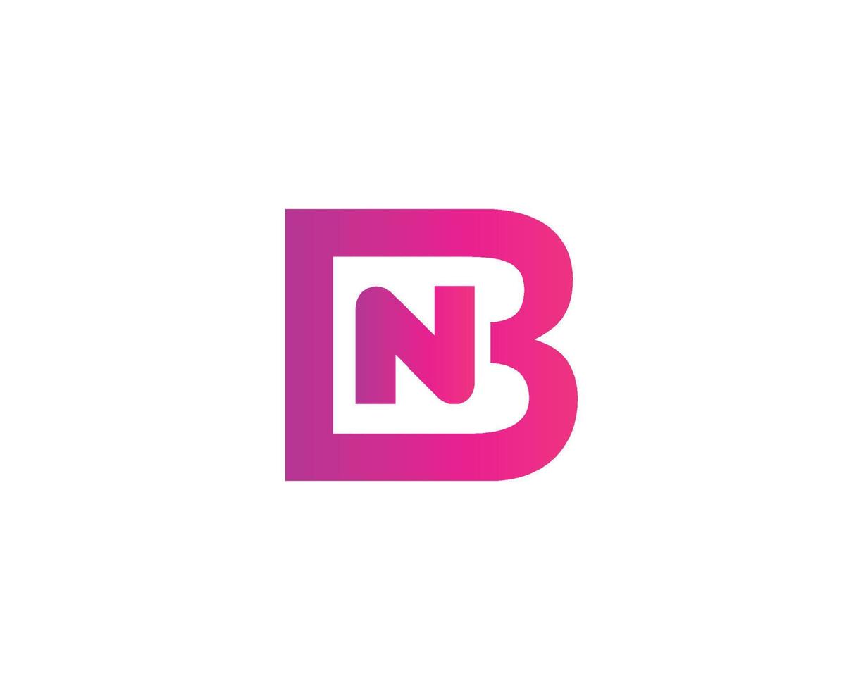 modelo de vetor de design de logotipo bn nb