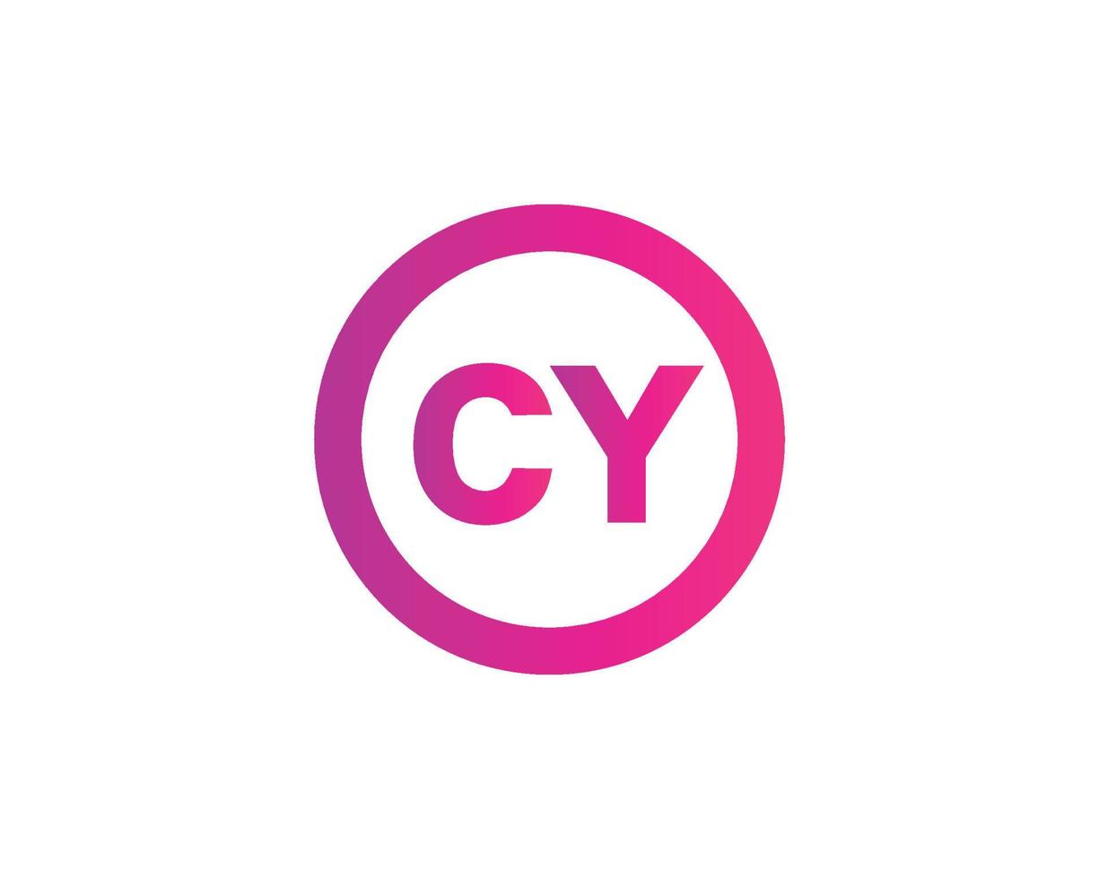 modelo de vetor de design de logotipo cy yc