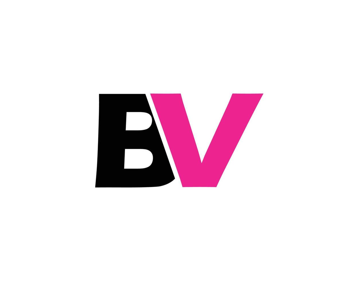 modelo de vetor de design de logotipo bv vb