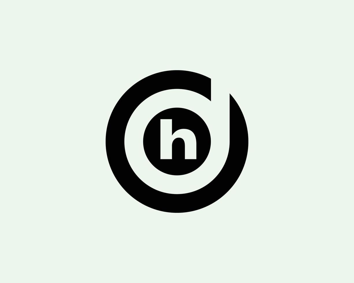 modelo de vetor de design de logotipo dh hd