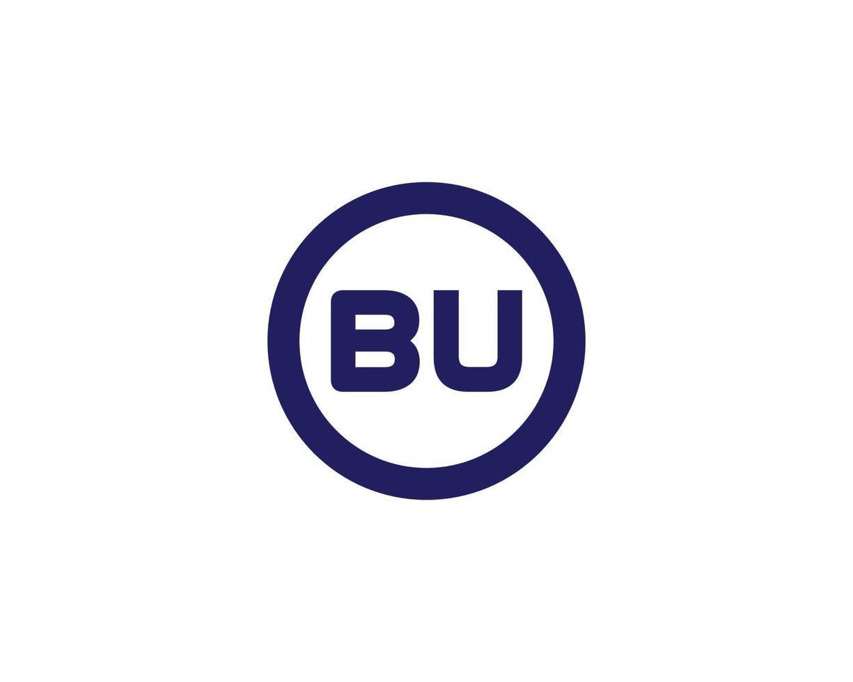 modelo de vetor de design de logotipo bu ub