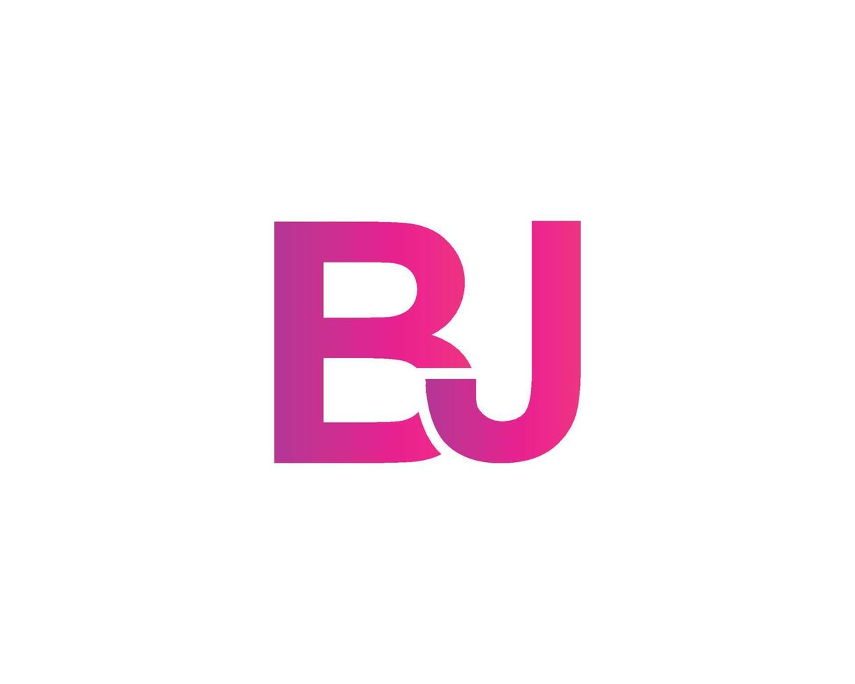 modelo de vetor de design de logotipo bj jb