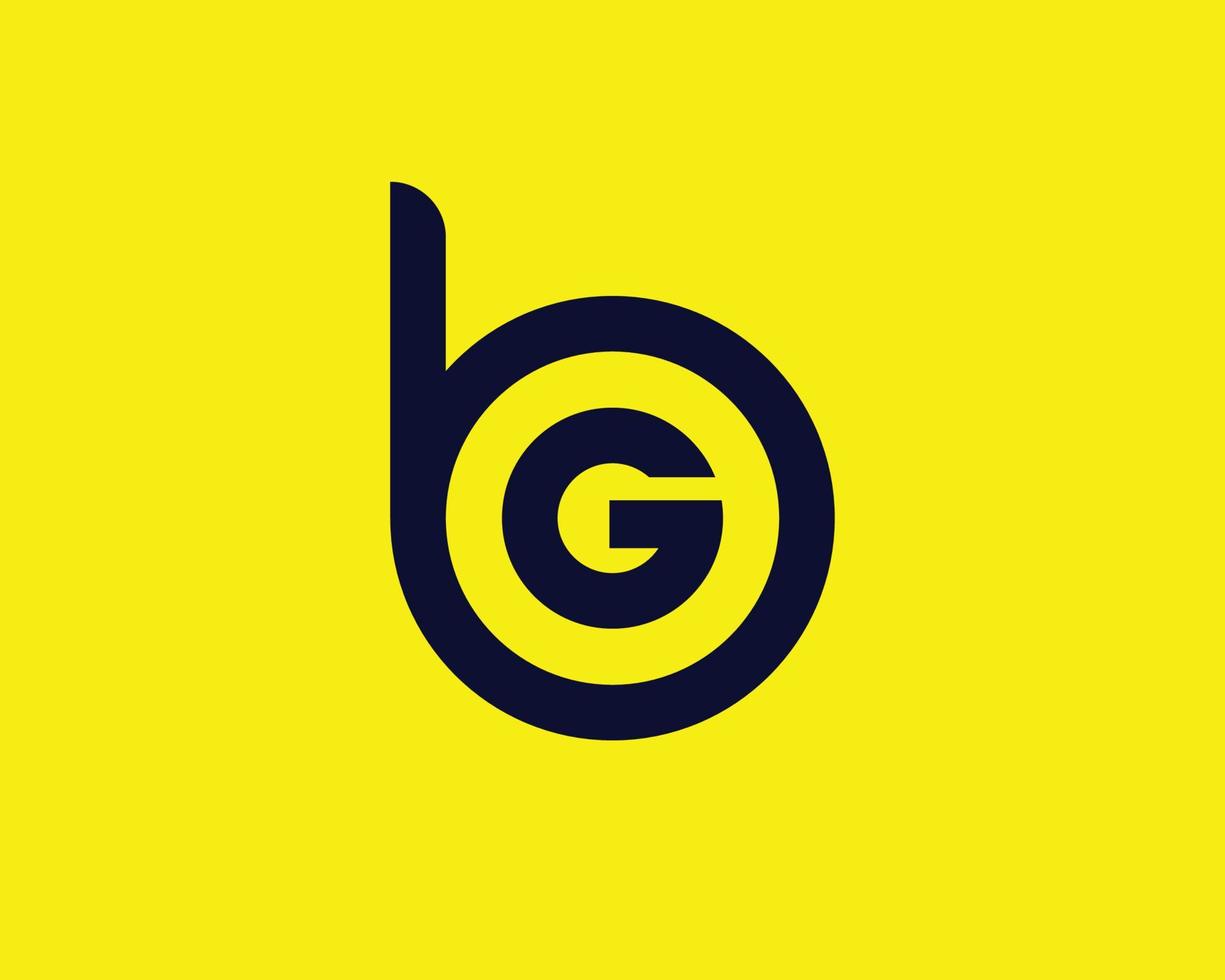 modelo de vetor de design de logotipo bg gb