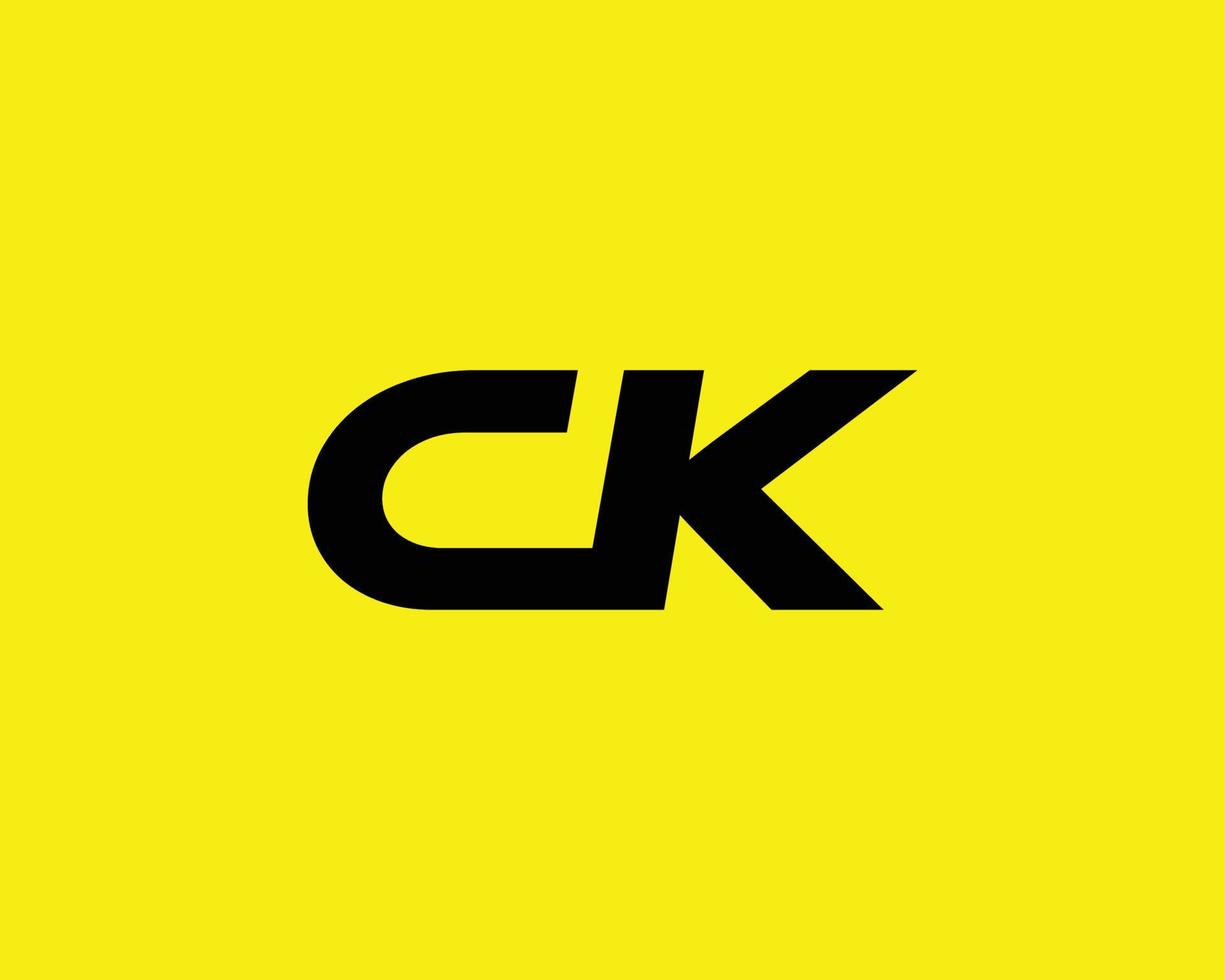 modelo de vetor de design de logotipo ck kc