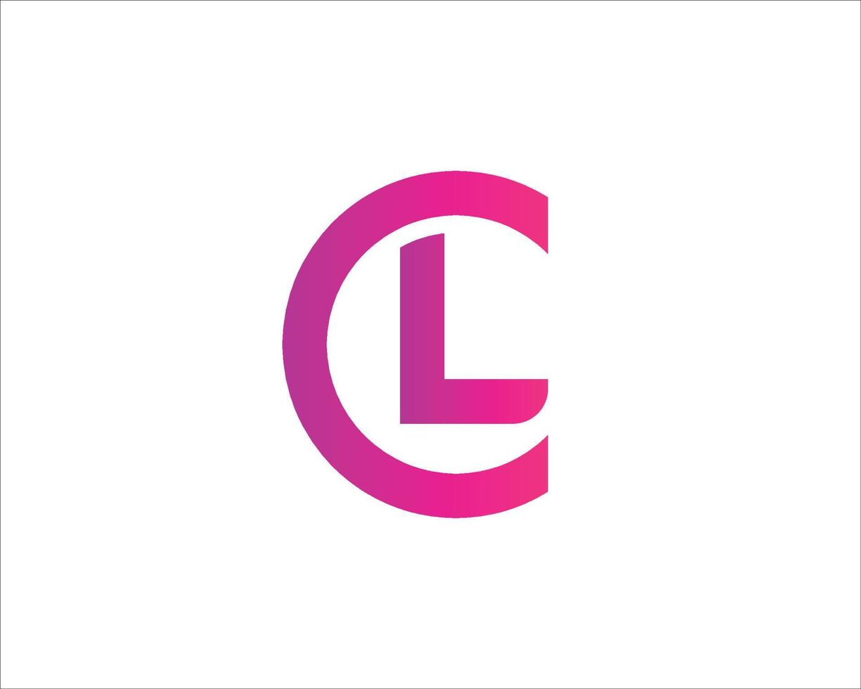 modelo de vetor de design de logotipo cl lc