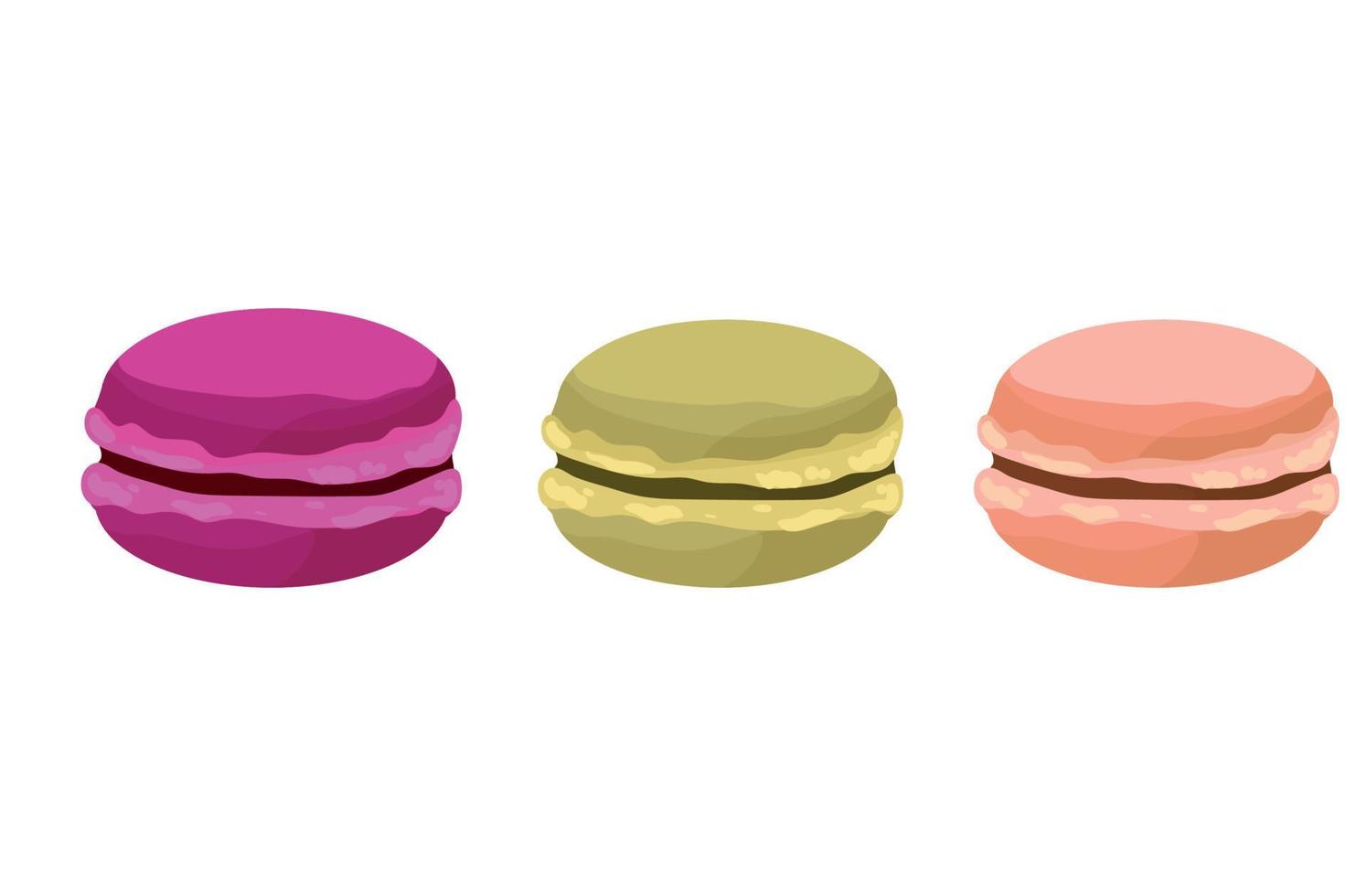 conjunto de macarons vetor