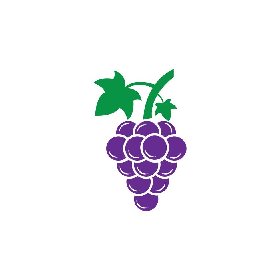 modelo de design de ilustração vetorial de ícone de uvas vetor