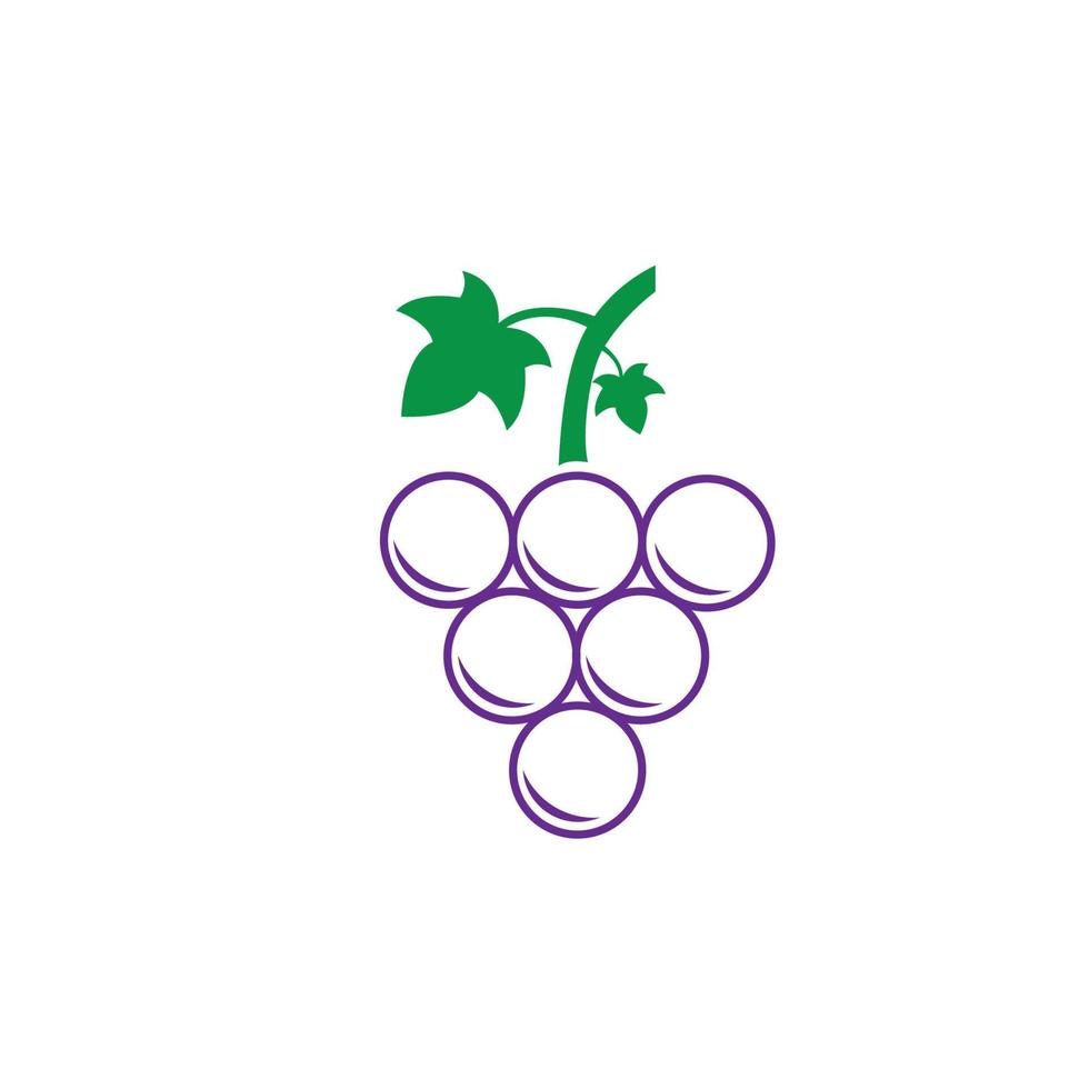 modelo de design de ilustração vetorial de ícone de uvas vetor