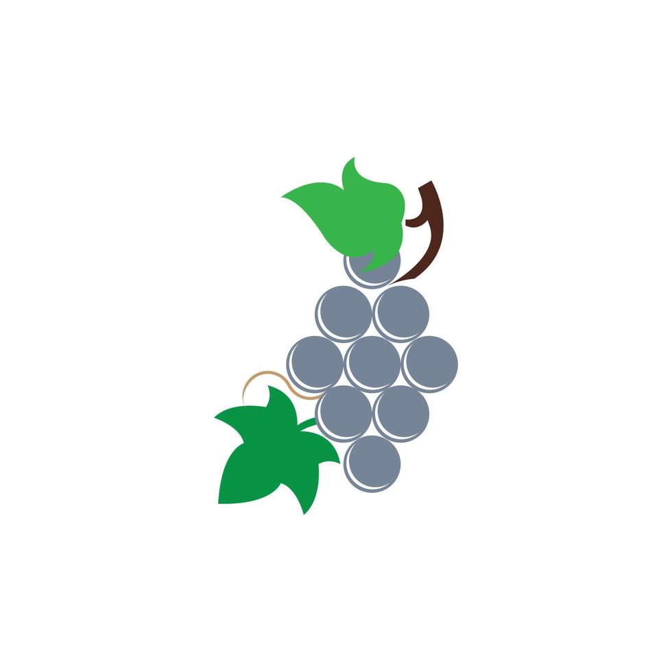 modelo de design de ilustração vetorial de ícone de uvas vetor