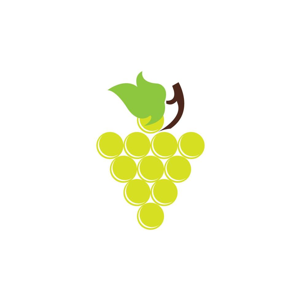 modelo de design de ilustração vetorial de ícone de uvas vetor