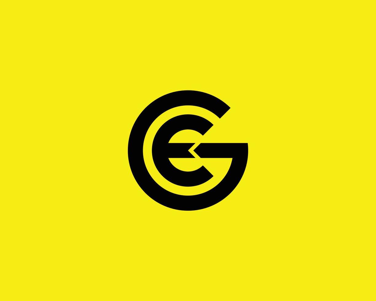 por exemplo, modelo de vetor de design de logotipo ge