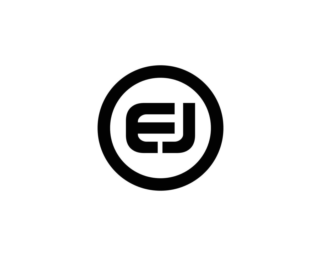 modelo de vetor de design de logotipo ej je