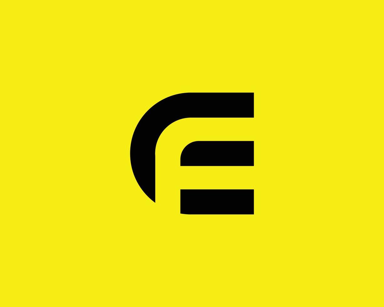 modelo de vetor de design de logotipo ef fe