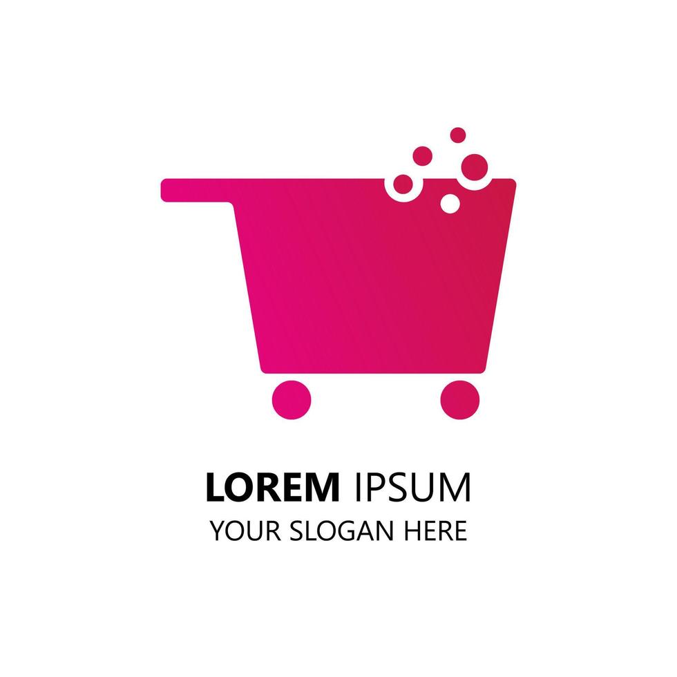 modelo de design de logotipo de loja online. logotipo de estilo simples. vetor de ilustração de saco