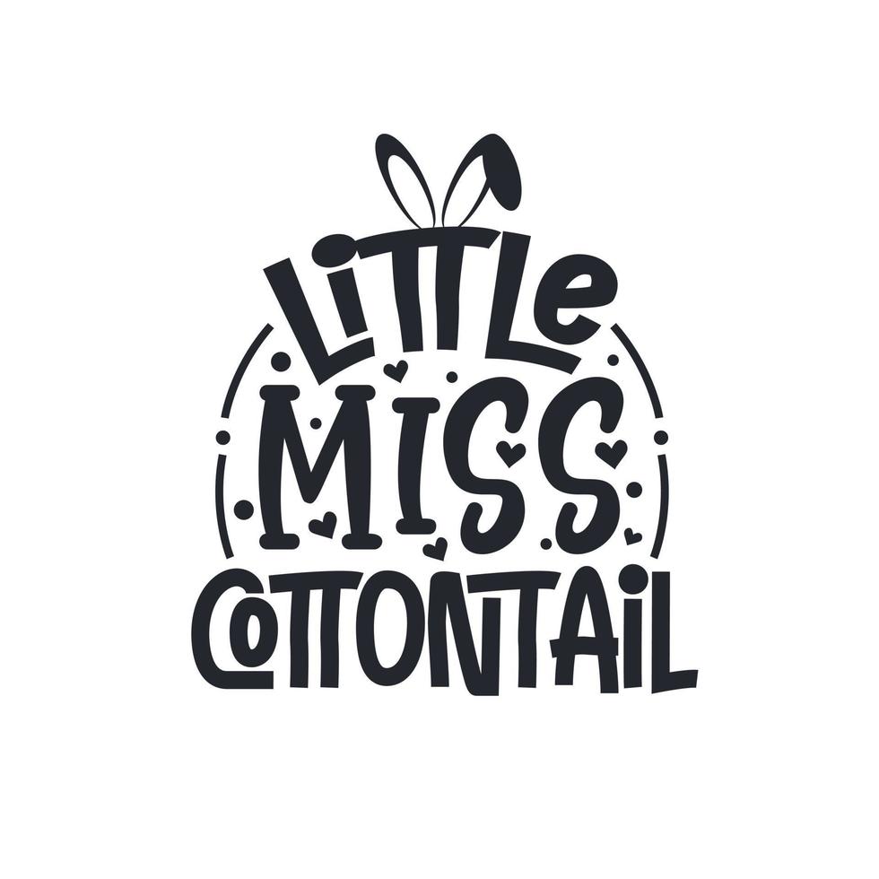 little miss cotonete, lindo design de páscoa vetor