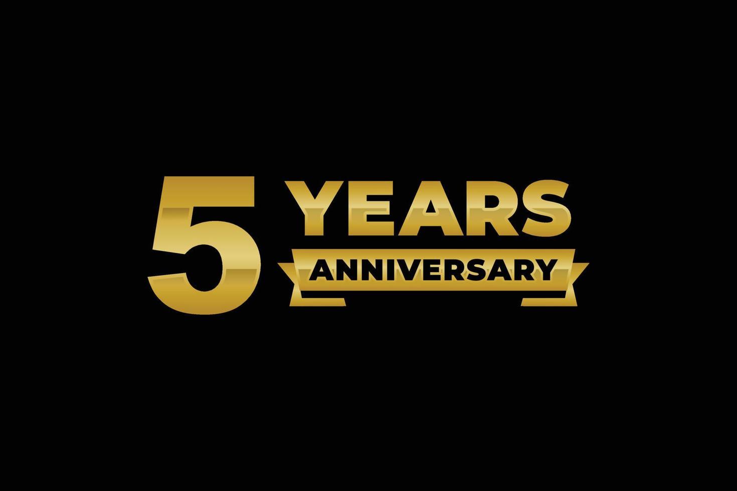 5º aniversário comemorando vetor de logotipo