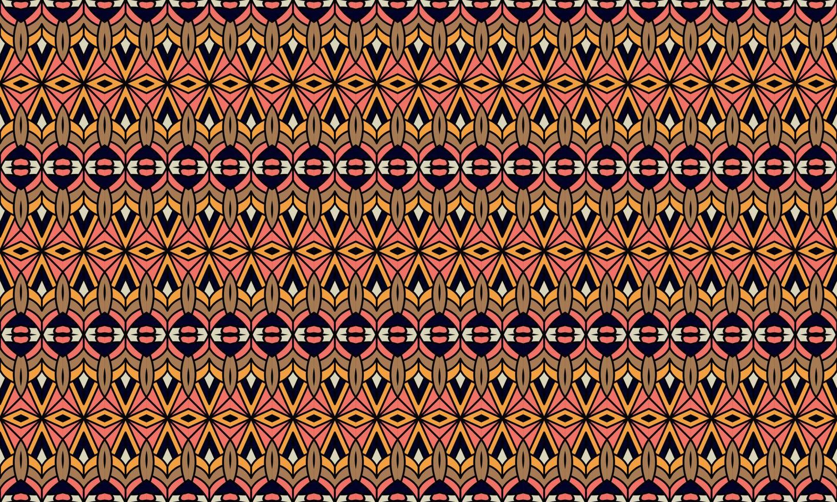 fundo de padrão étnico de batik moderno elegante vetor