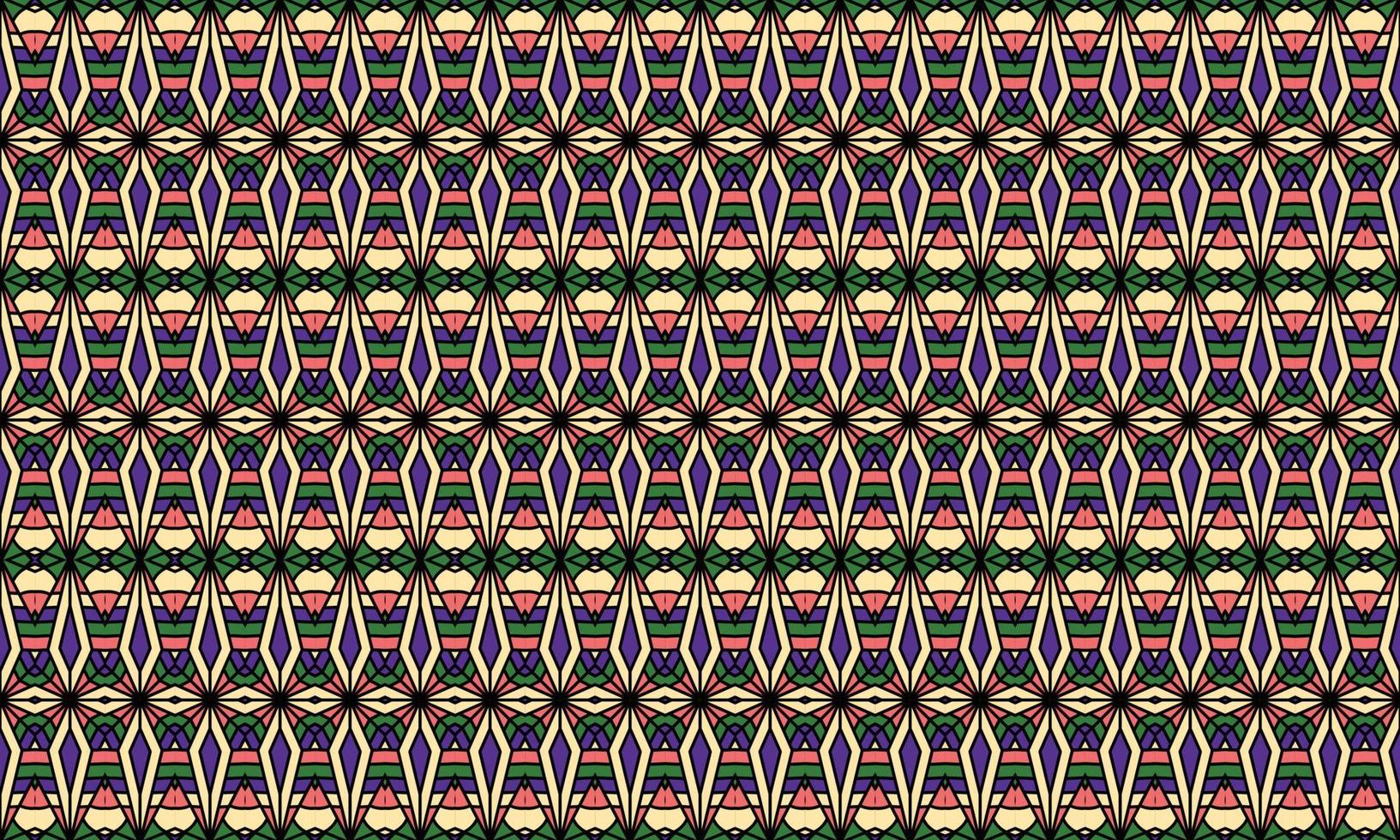 fundo de padrão étnico de batik moderno elegante vetor