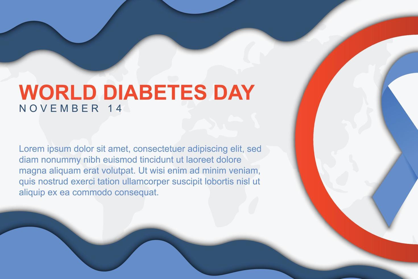 fundo do dia mundial do diabetes. vetor