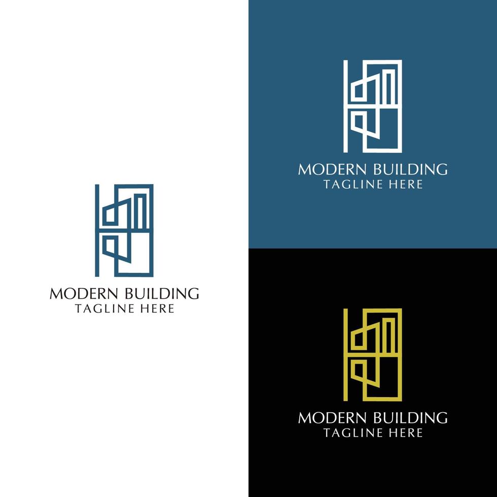 modelo de ícone de design de logotipo de construção vetor