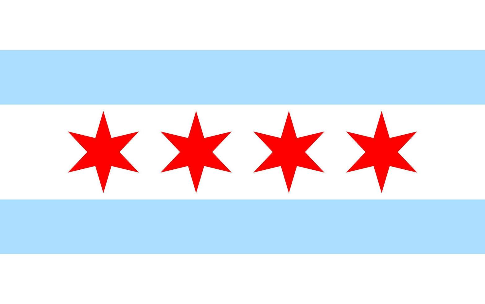 ícone de bandeira de chicago vetor