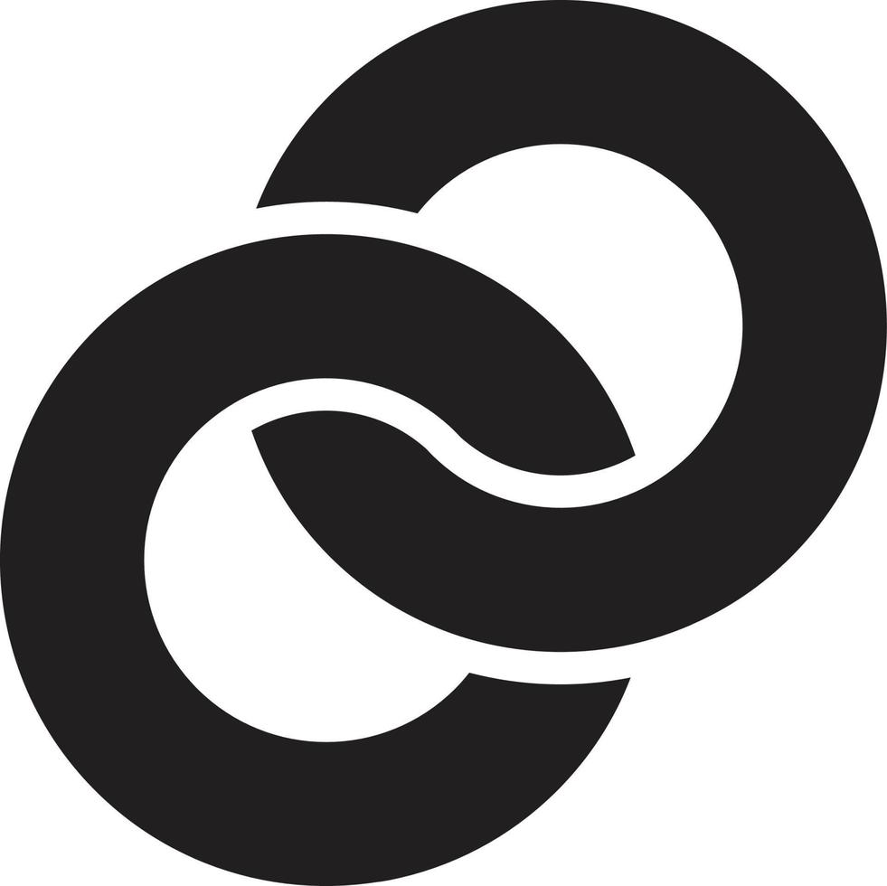 ilustração abstrata do logotipo do círculo cruzado em estilo moderno e minimalista vetor