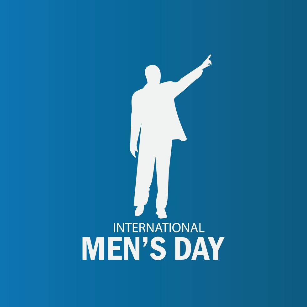 ilustração vetorial do dia internacional do homem. design simples e elegante vetor