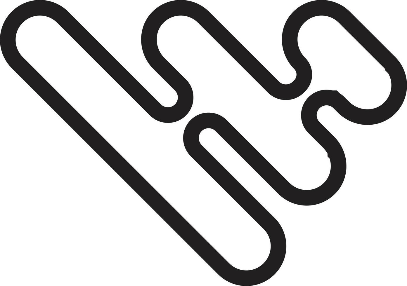 ilustração abstrata do logotipo de três linhas em estilo moderno e minimalista vetor