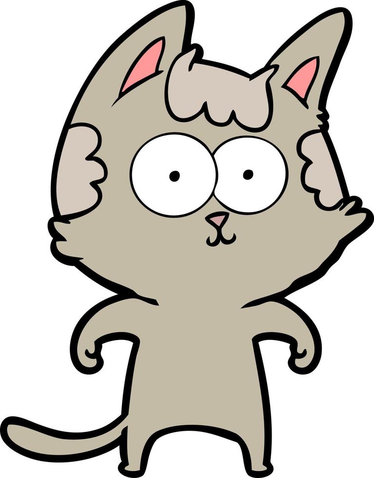 gato de desenho animado de personagem doodle vetor