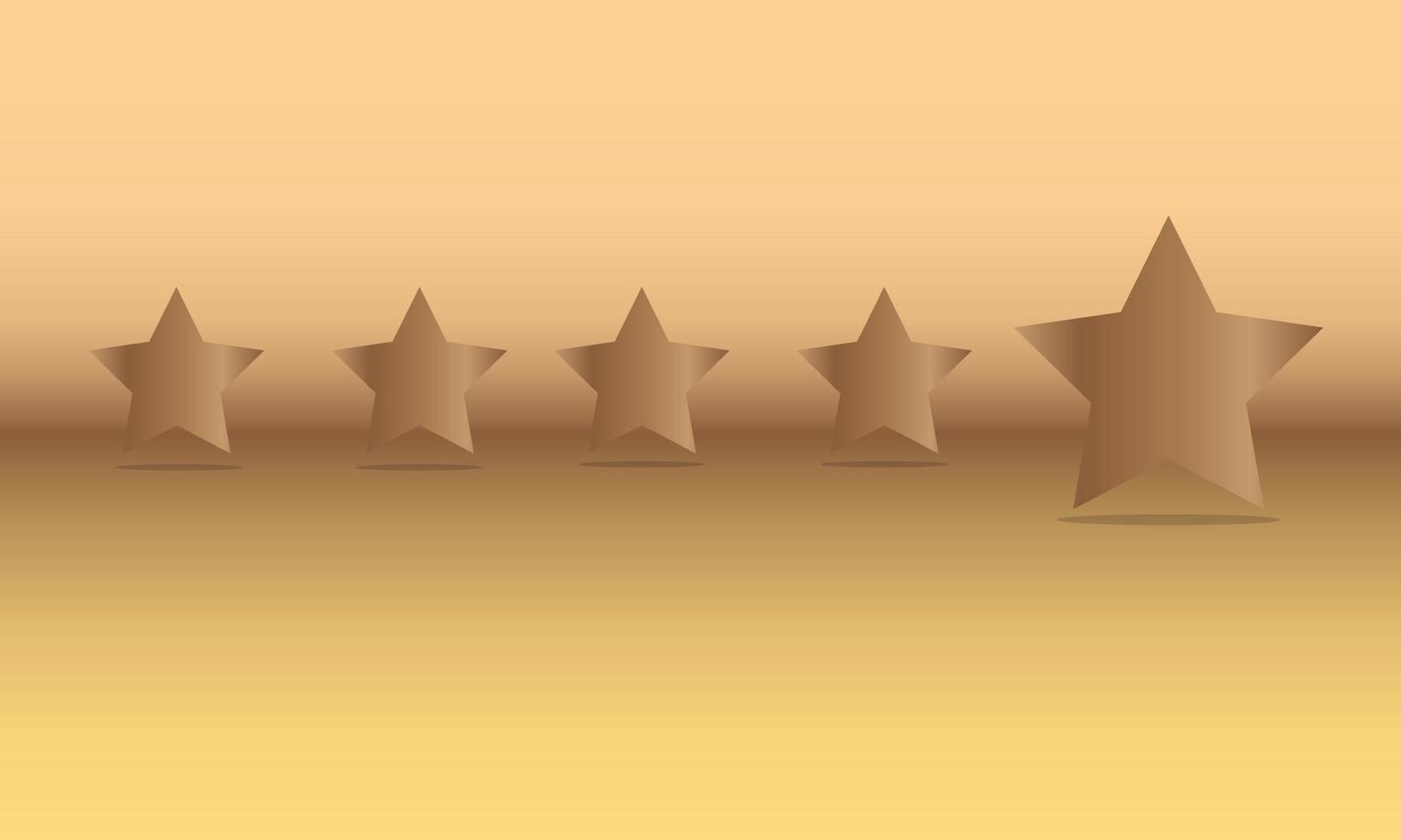 cinco estrelas de classificação de ouro símbolo do serviço de revisão de satisfação do cliente melhor ícone de classificação de qualidade ou marca de prêmio de sucesso feedback brilhante e taxa de avaliação do produto. vetor eps10