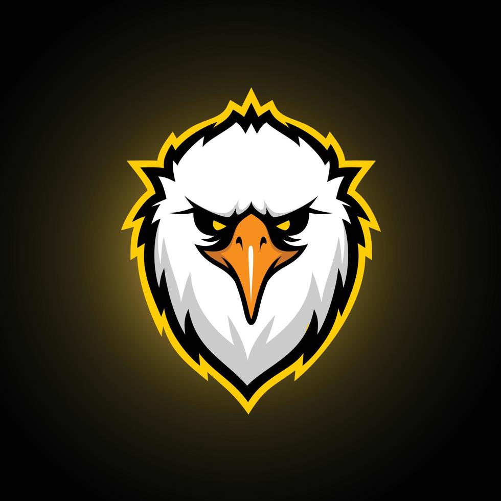 esporte de logotipo de mascote de cabeça de águia - ilustração vetorial vetor