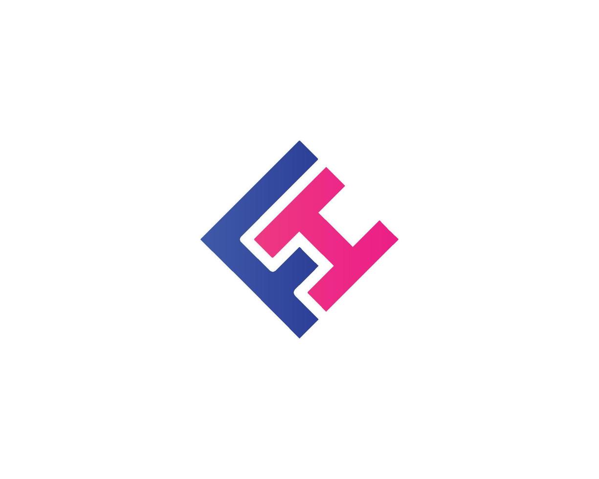 modelo de vetor de design de logotipo fh hf