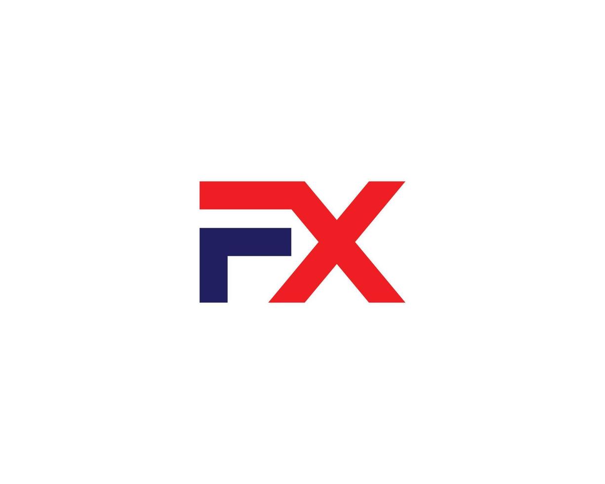 modelo de vetor de design de logotipo fx xf