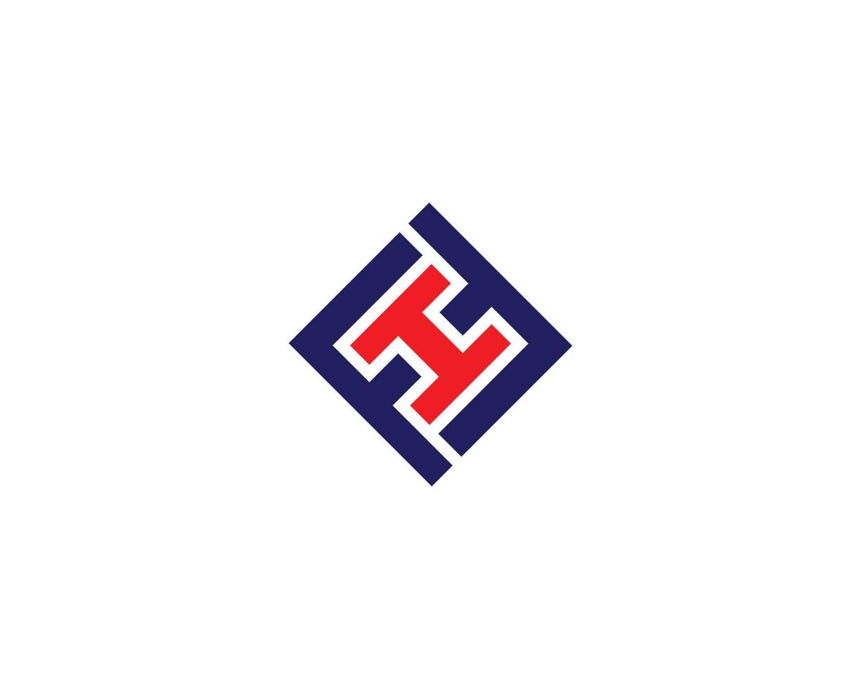 modelo de vetor de design de logotipo fh hf