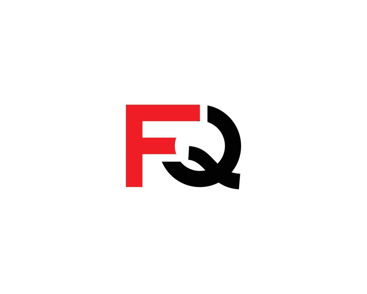 modelo de vetor de design de logotipo fq qf