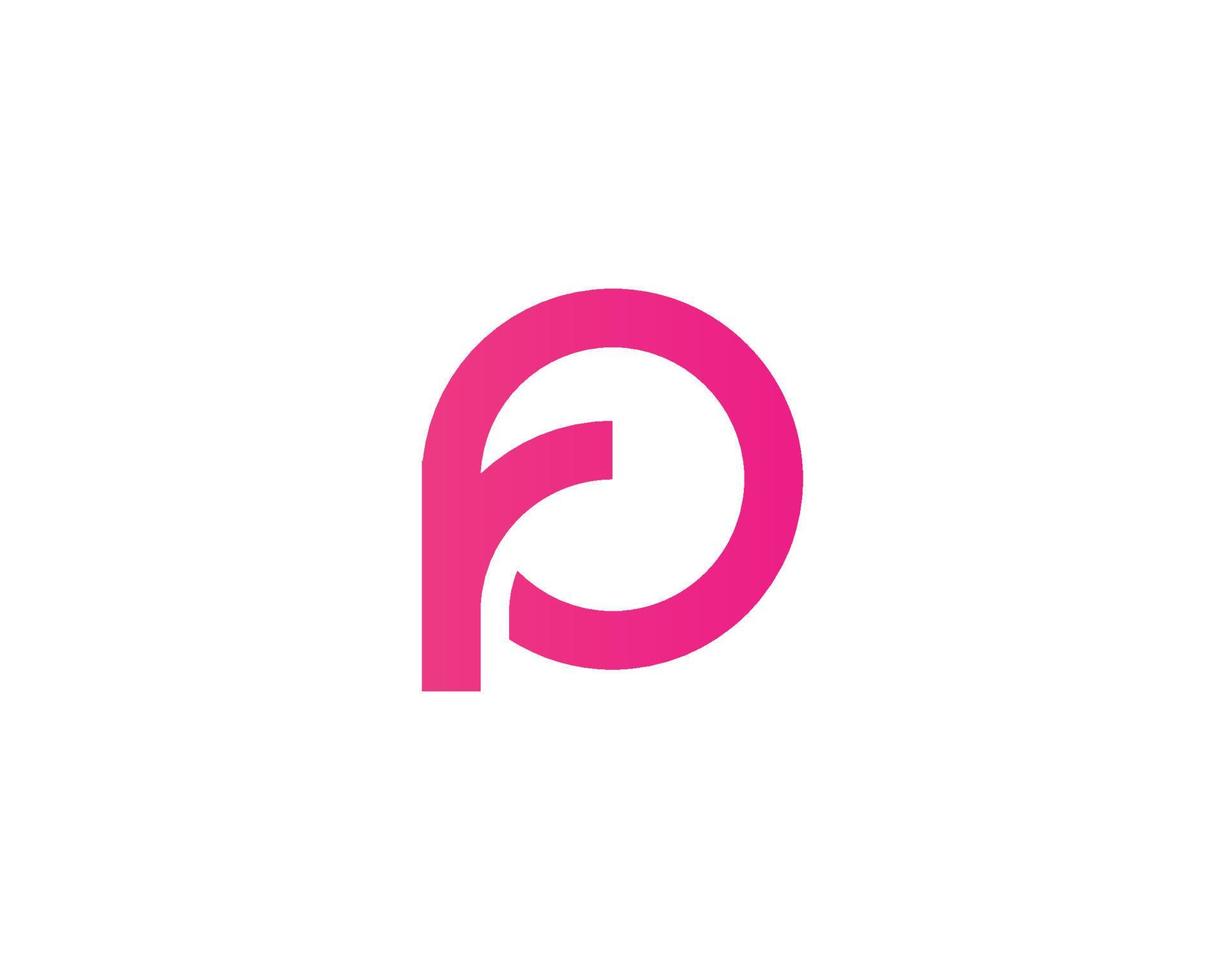modelo de vetor de design de logotipo fp pf