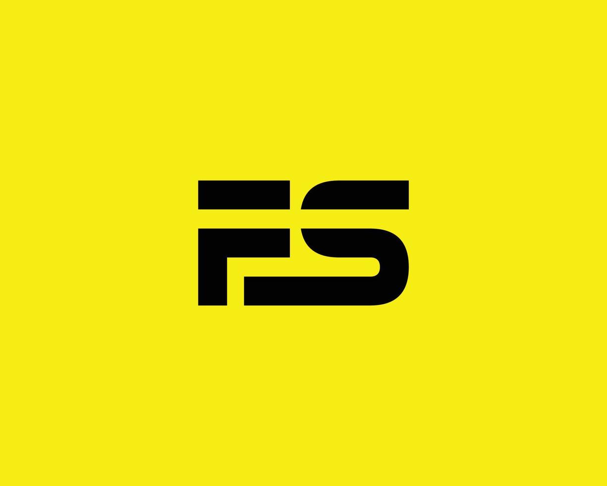 modelo de vetor de design de logotipo fs sf