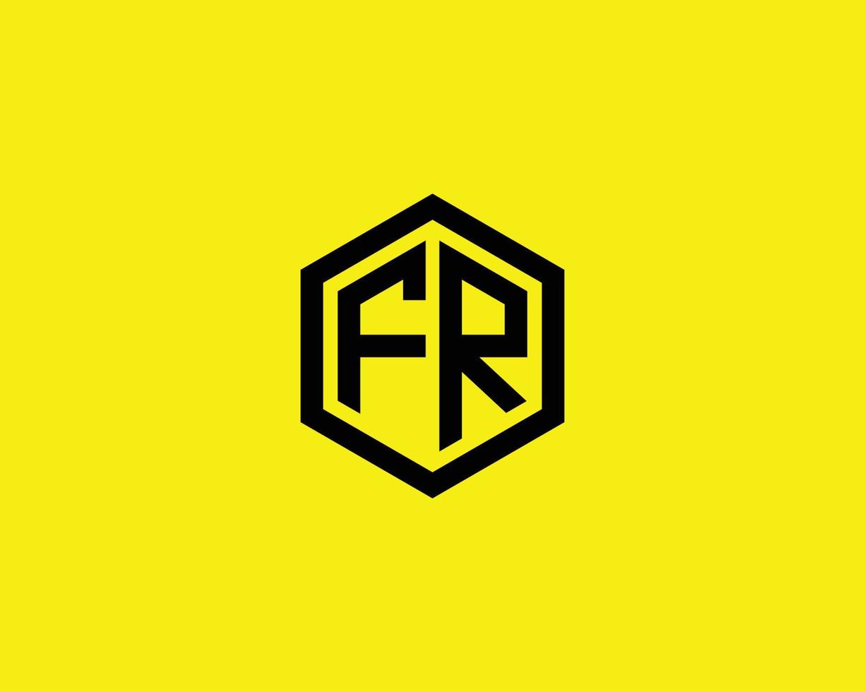 modelo de vetor de design de logotipo fr rf