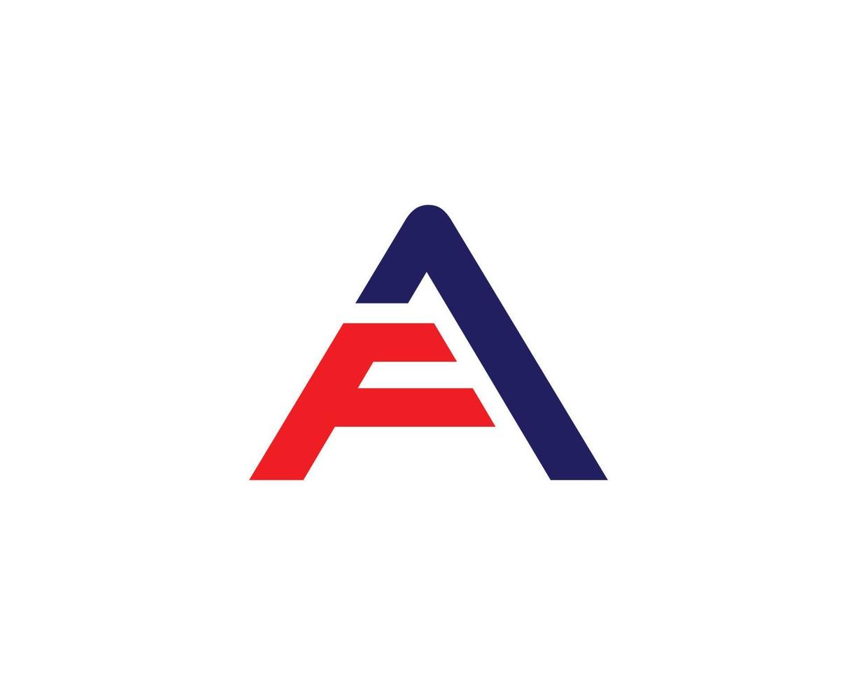 modelo de vetor de design de logotipo fa af