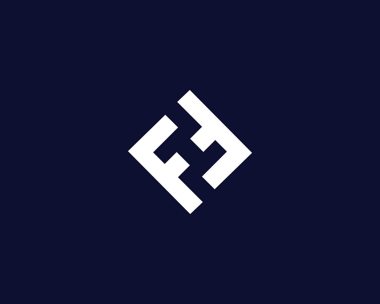 modelo de vetor de design de logotipo fh hf