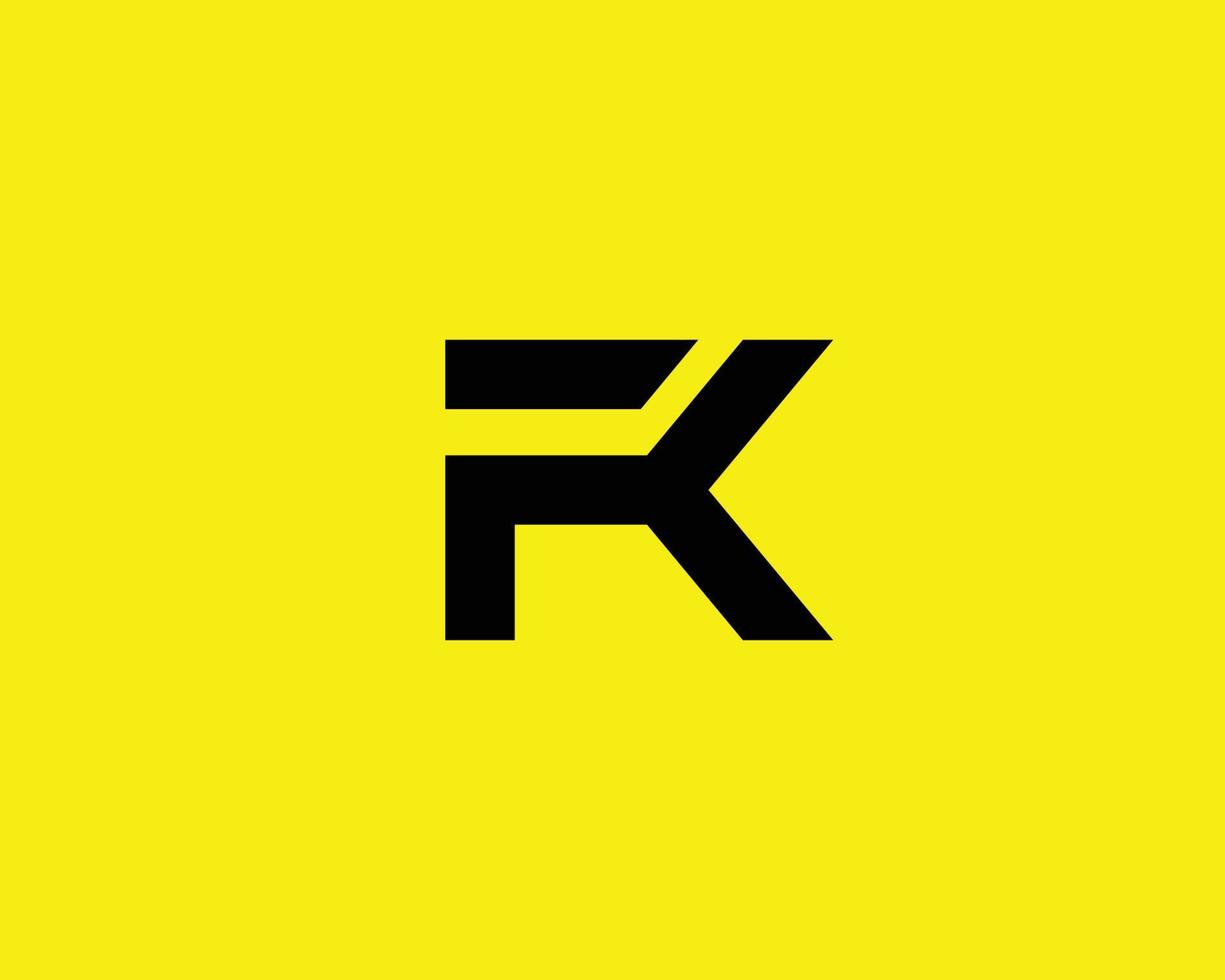 modelo de vetor de design de logotipo fk kf