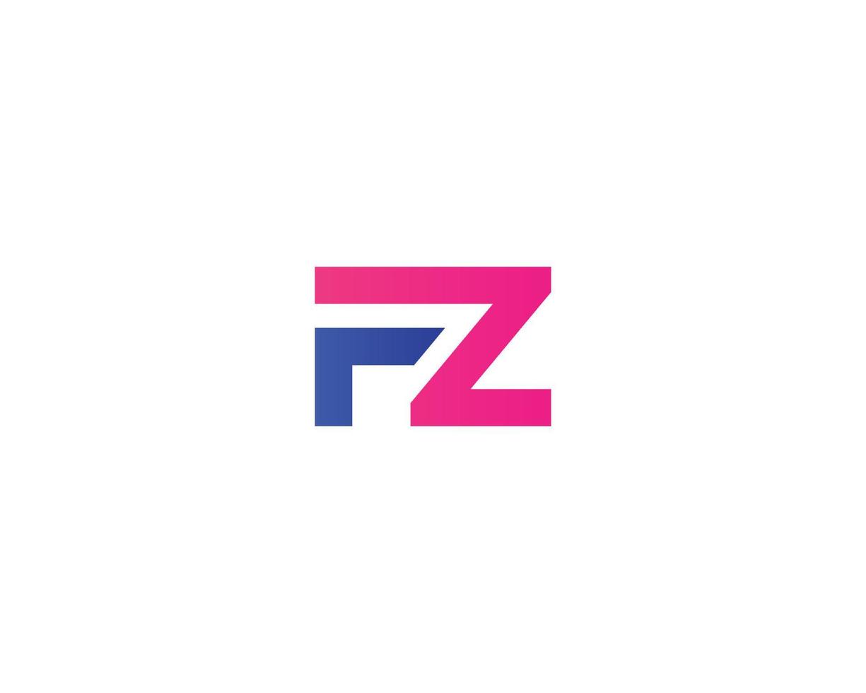 modelo de vetor de design de logotipo fz zf