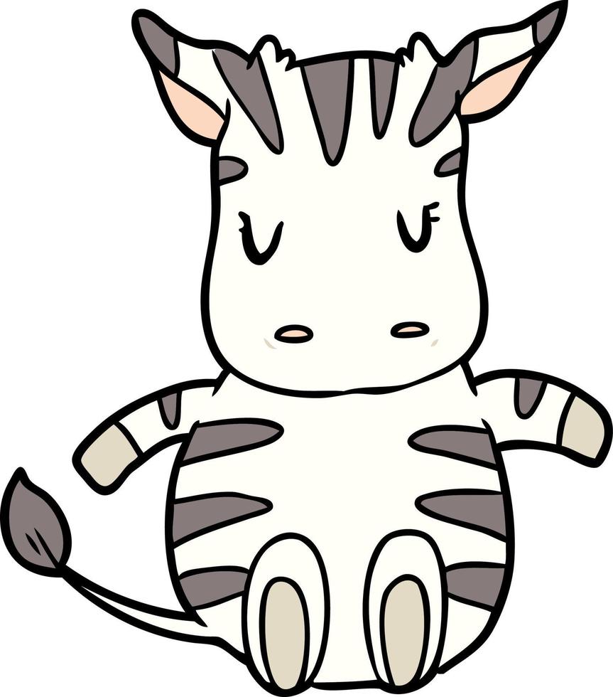 doodle personagem de desenho animado zebra vetor