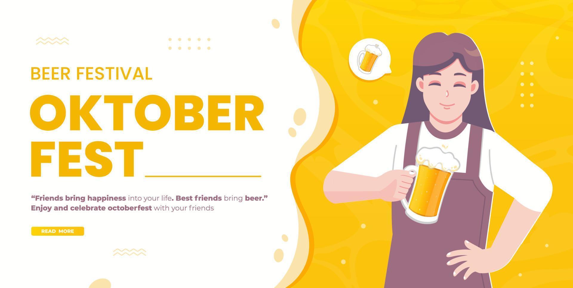 ilustração do conceito oktoberfest vetor