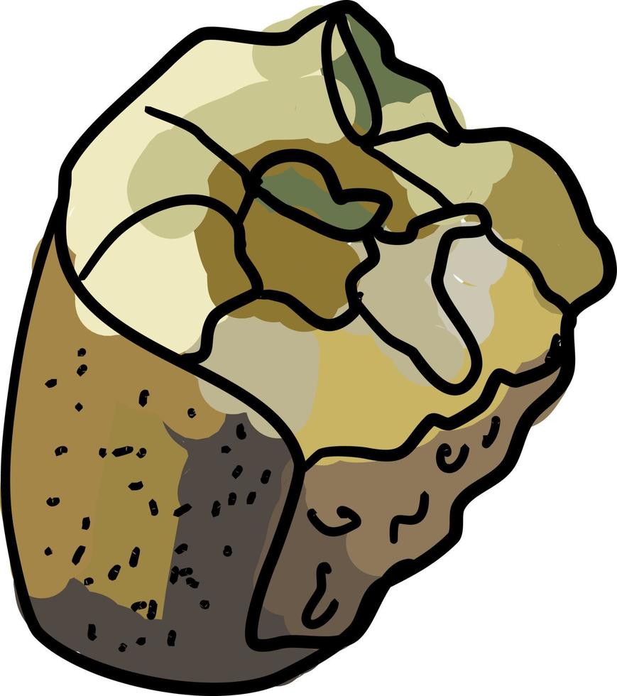 chipotle gouda e jalapeno batatas assadas duas vezes, ilustração, vetor em fundo branco